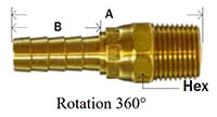 Brass Swivel Male Adapter 1 Diagram